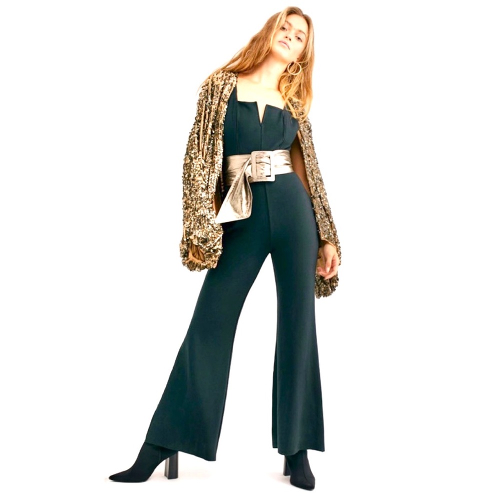 NEW Free People Serena Wide Leg Jumpsuit Large